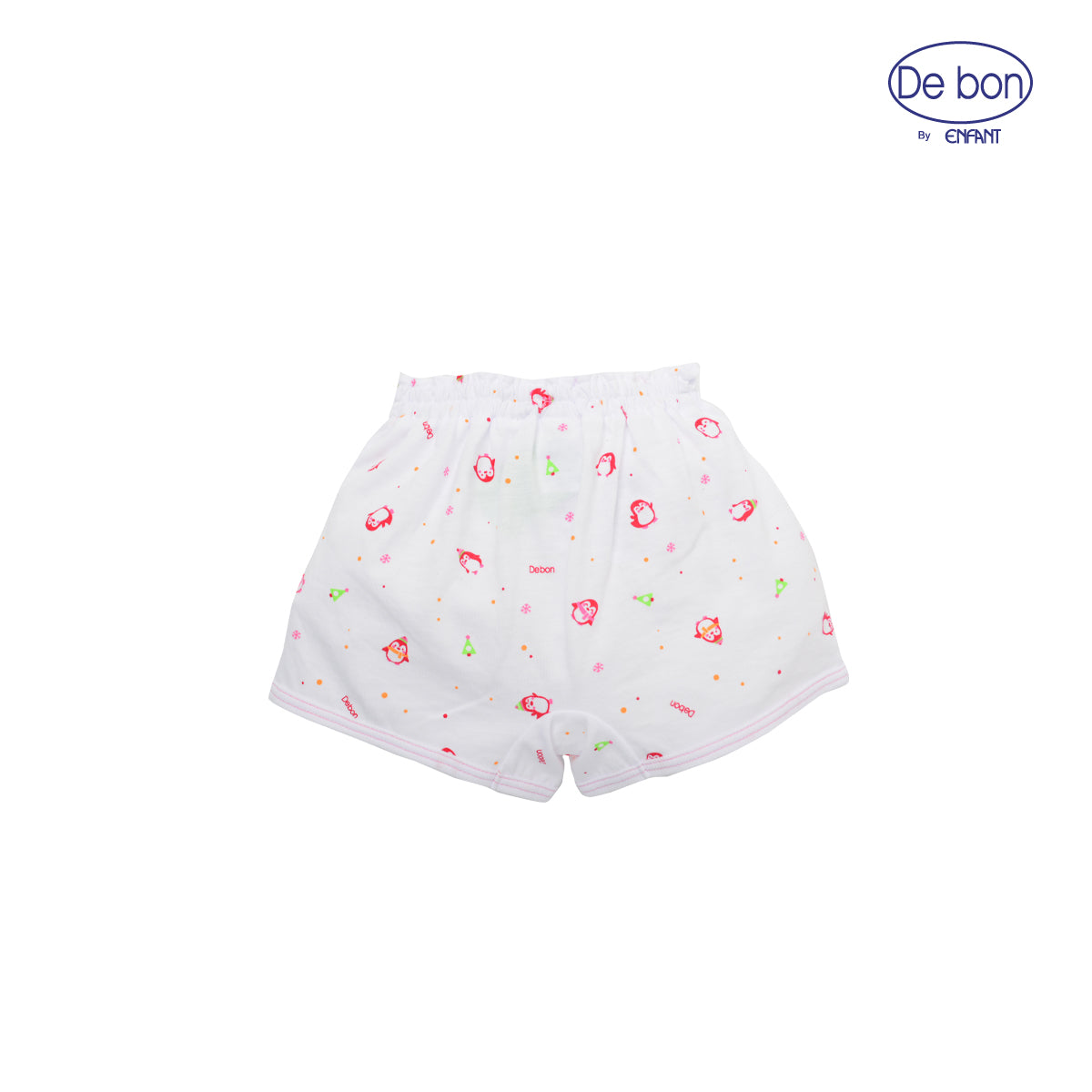 DE BONเสื้อผูกป้าย/กระดุมแขนสั้น/เสื้อกล้าม -กางเกงขาสั้นลายเพนกวิ้น สำหรับเด็กอ่อน 2สี (ขายแยกชิ้น)