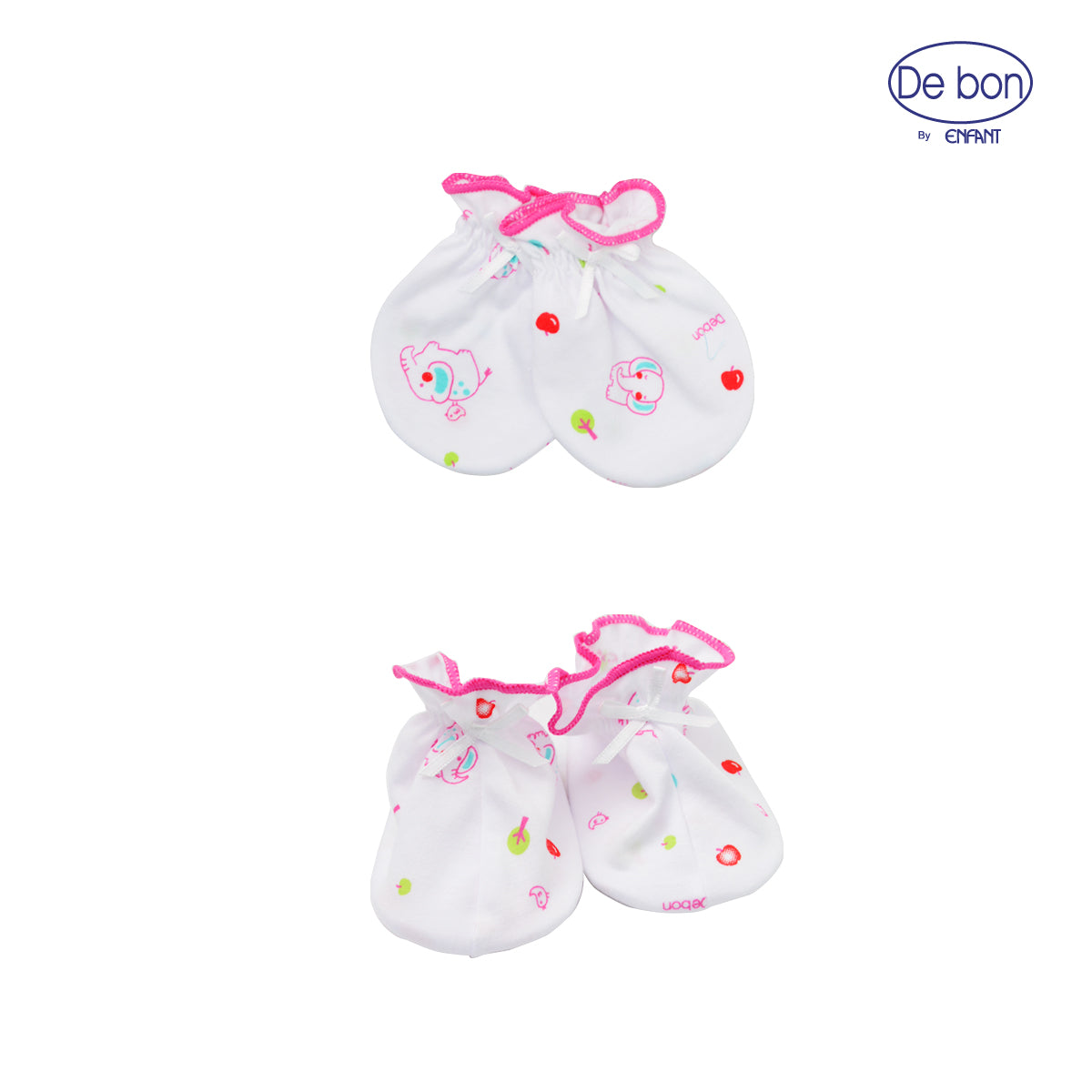 De bon ถุงมือ-ถุงเท้าเด็กเล็ก ลายน้องช้างน่ารักๆ EI9AV0-EI9AV1