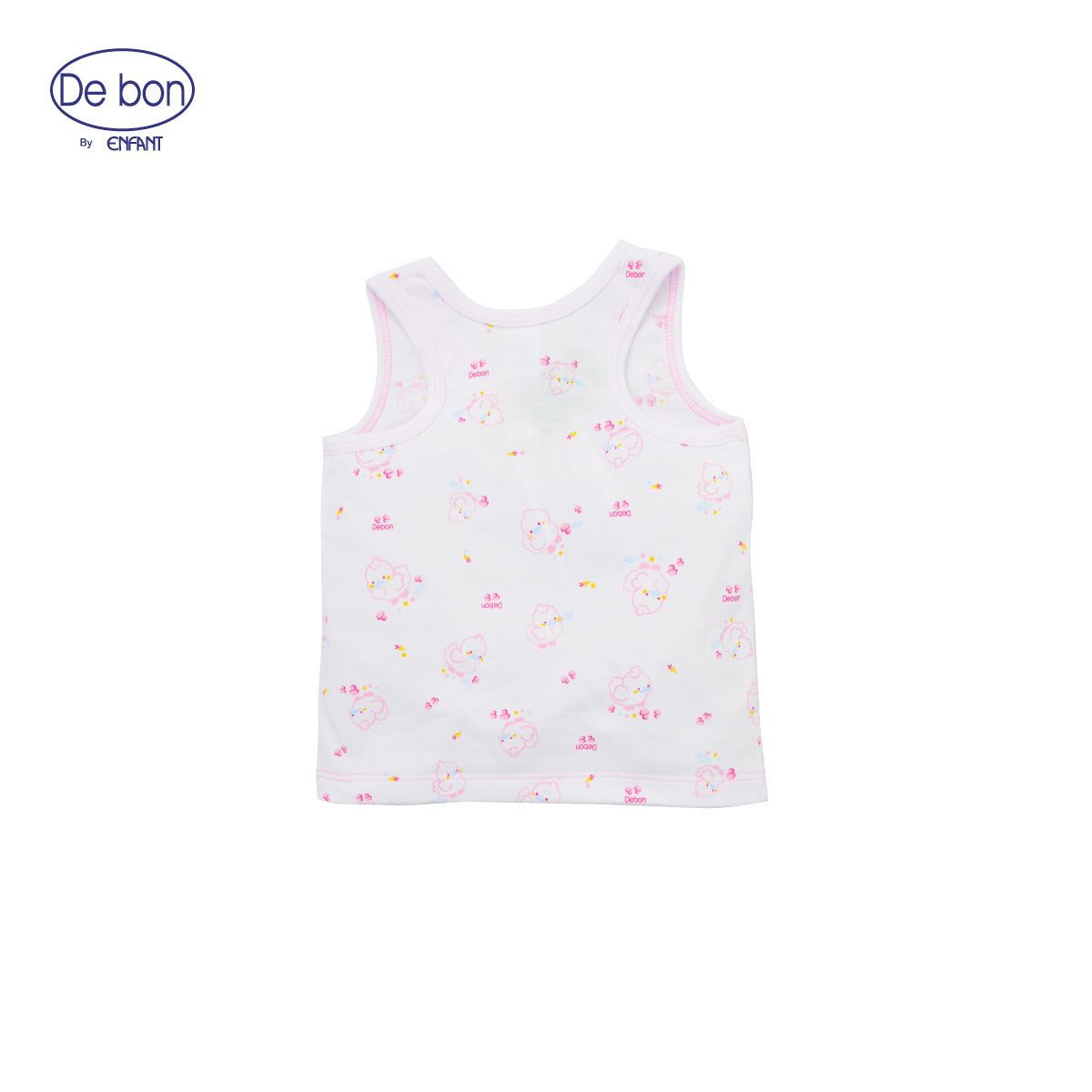 DE BON เสื้อกล้ามเด็กเล็ก 3เดือน-2ขวบ เป็ดน้อย ฟ้า-ชมพู รุ่นEI2AX2