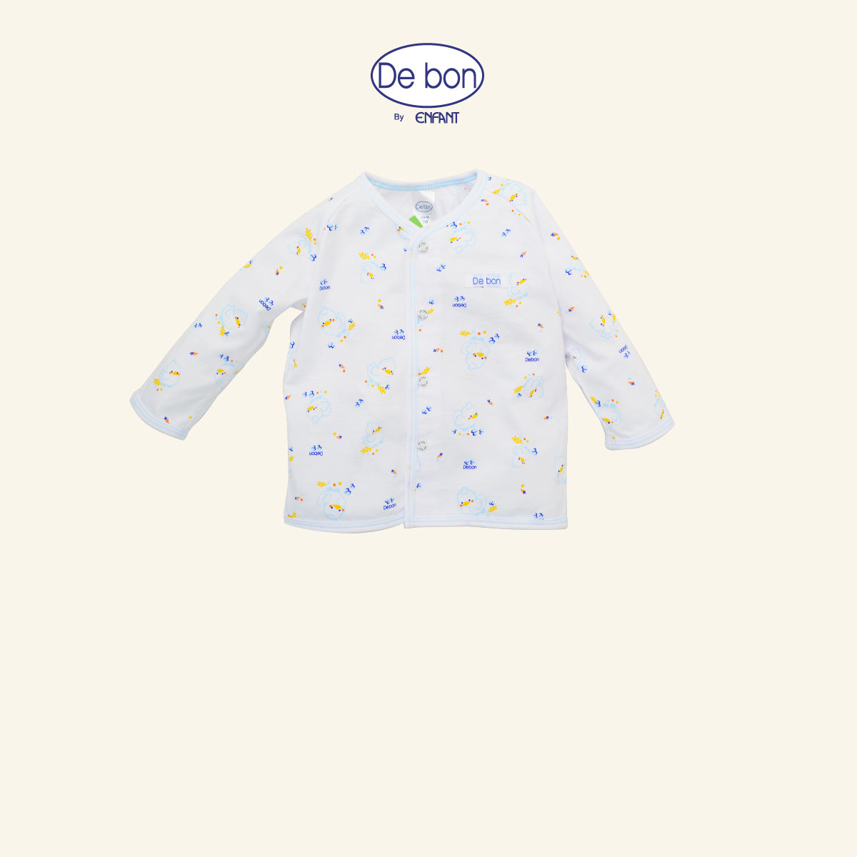 DE BON เสื้อผูกป้าย/กระดุม/กางเกง ขายาว แรกเกิด-2ขวบ เป็ดน้อย (ขายแยกชิ้น) ฟ้า-ชมพู