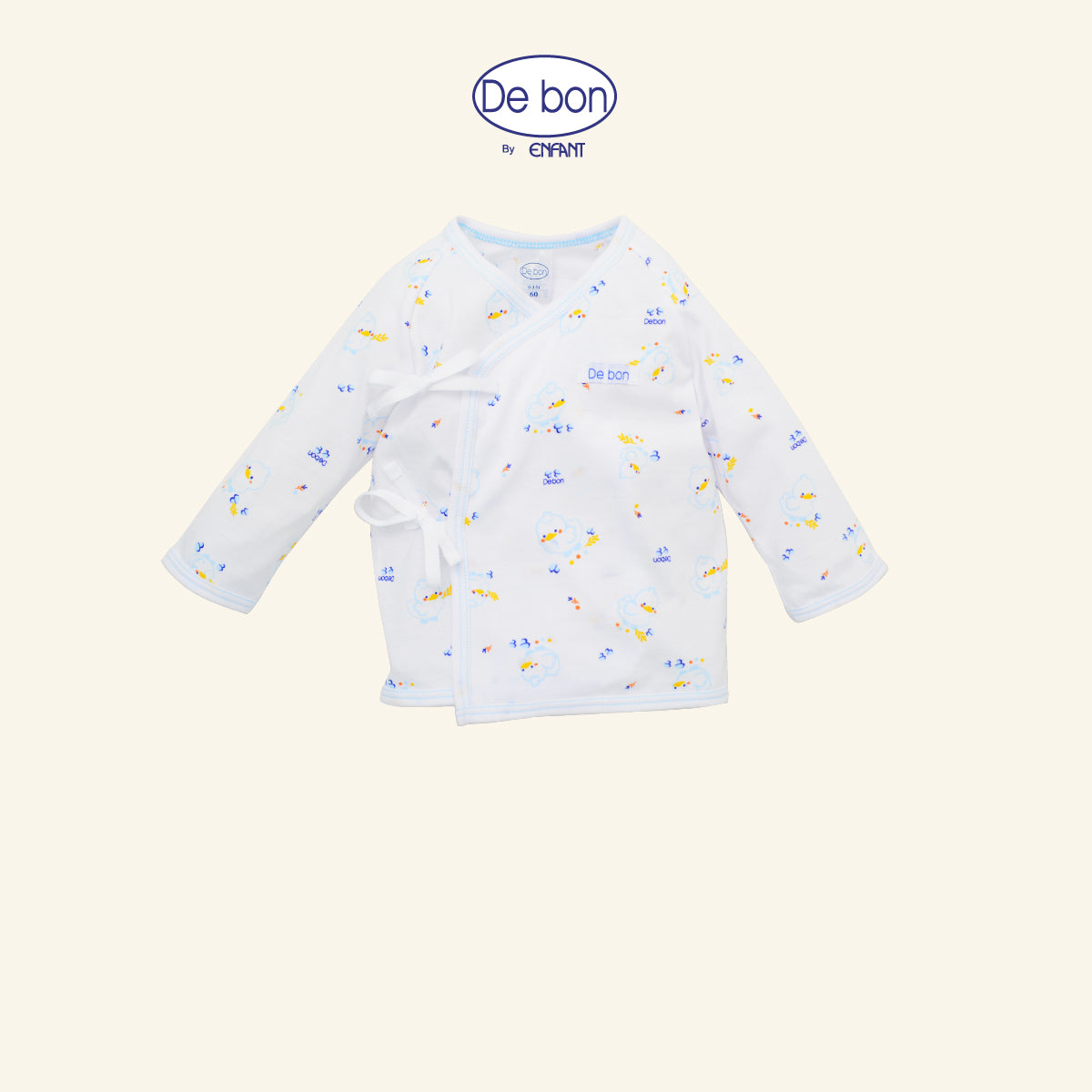 DE BON เสื้อผูกป้าย/กระดุม/กางเกง ขายาว แรกเกิด-2ขวบ เป็ดน้อย (ขายแยกชิ้น) ฟ้า-ชมพู
