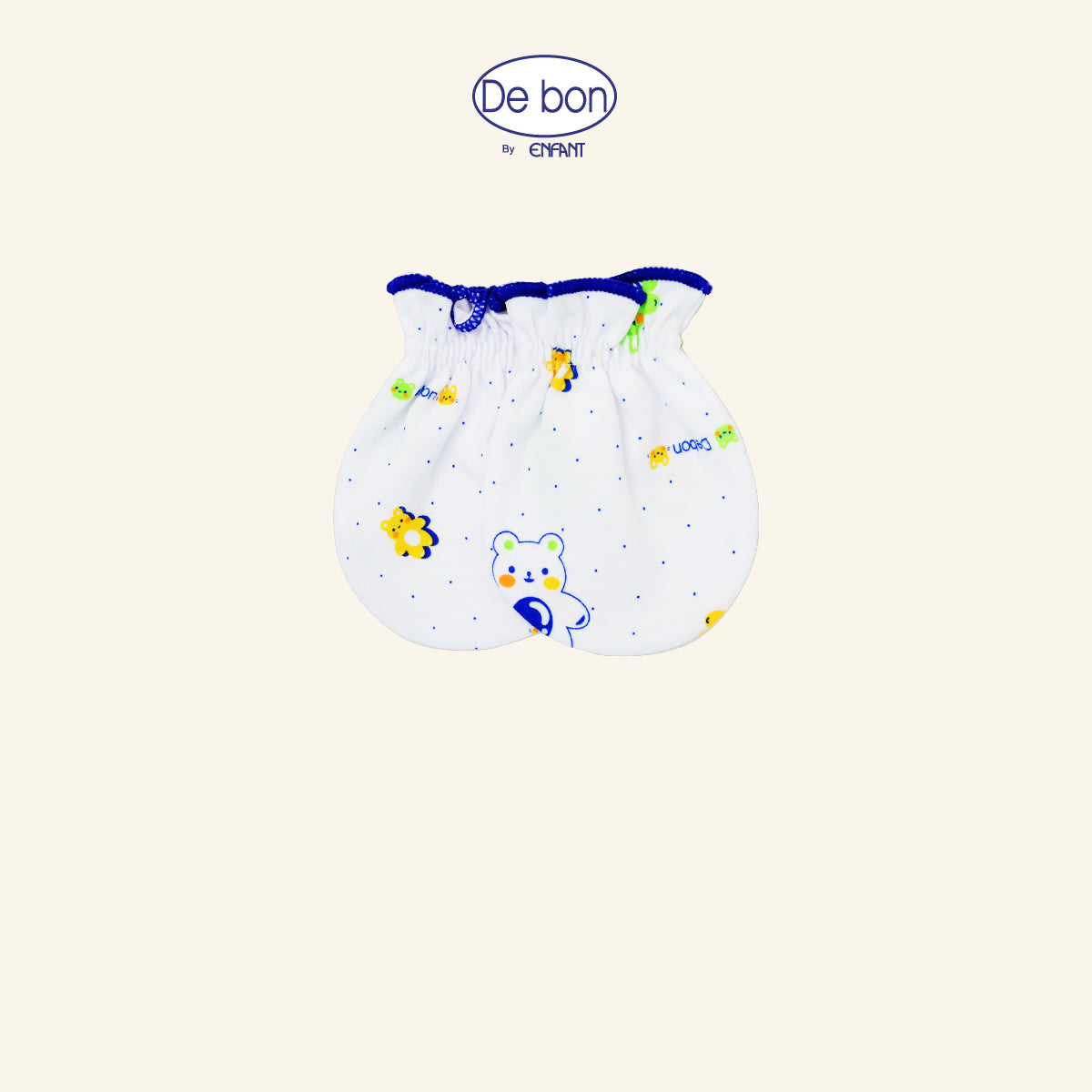 DE BON ถุงมือ-ถุงเท้า ฟรีไซซ์ ลายหมีขาว 2สี (ขายแยกชิ้น) รุ่นEI9AW0-EI9AW1