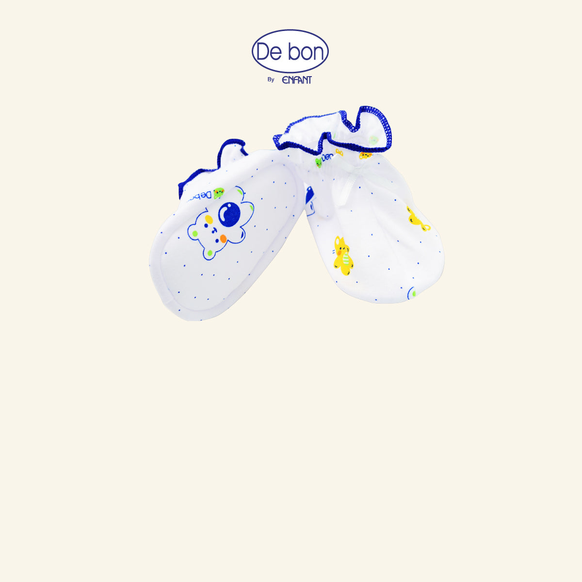 DE BON ถุงมือ-ถุงเท้า ฟรีไซซ์ ลายหมีขาว 2สี (ขายแยกชิ้น) รุ่นEI9AW0-EI9AW1