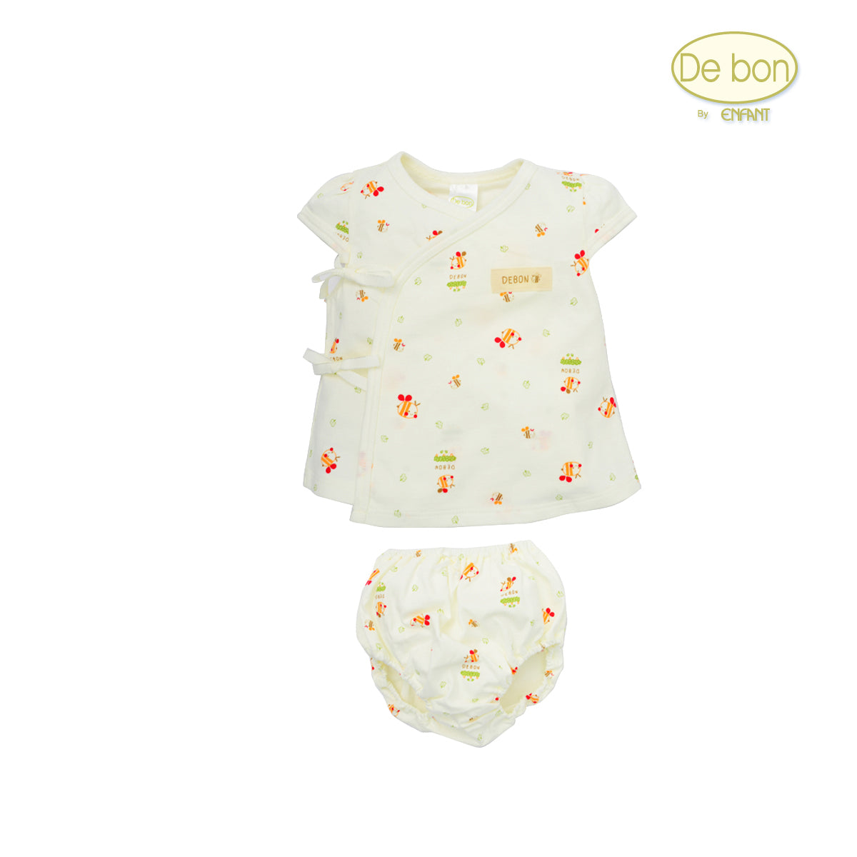 De bon Pure Organic เสื้อ-กางเกงในสำหรับเด็กอ่อน-6เดือน EJ1C22