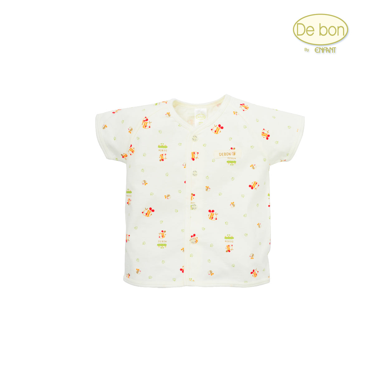 De bon Pure Organic เสื้อแขนสั้นสำหรับเด็กทารก3เดือน-2ขวบ EJ2C24