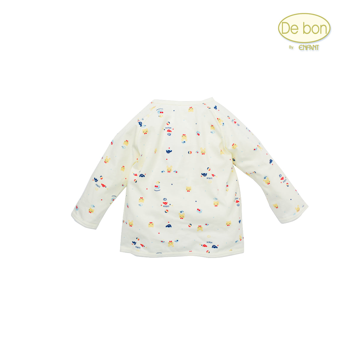 De bon Pure Organic เสื้อแขนยาวสำหรับเด็กเล็ก3เดือน-2ขวบ EJ2C36
