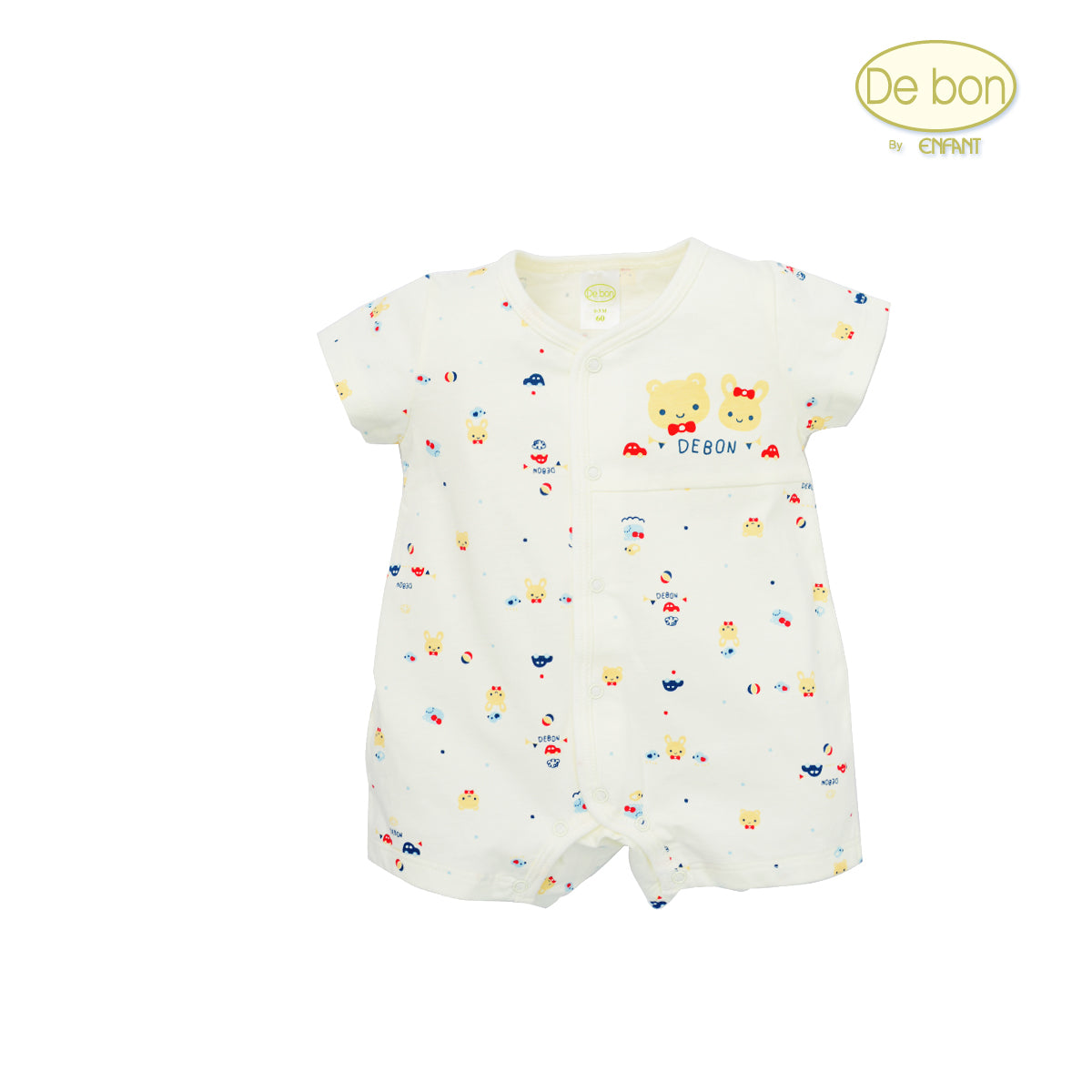 De bon Pure Organic ชุดบอดี้สูทสำหรับเด็กแรกเกิด-6เดือน EJ8C30
