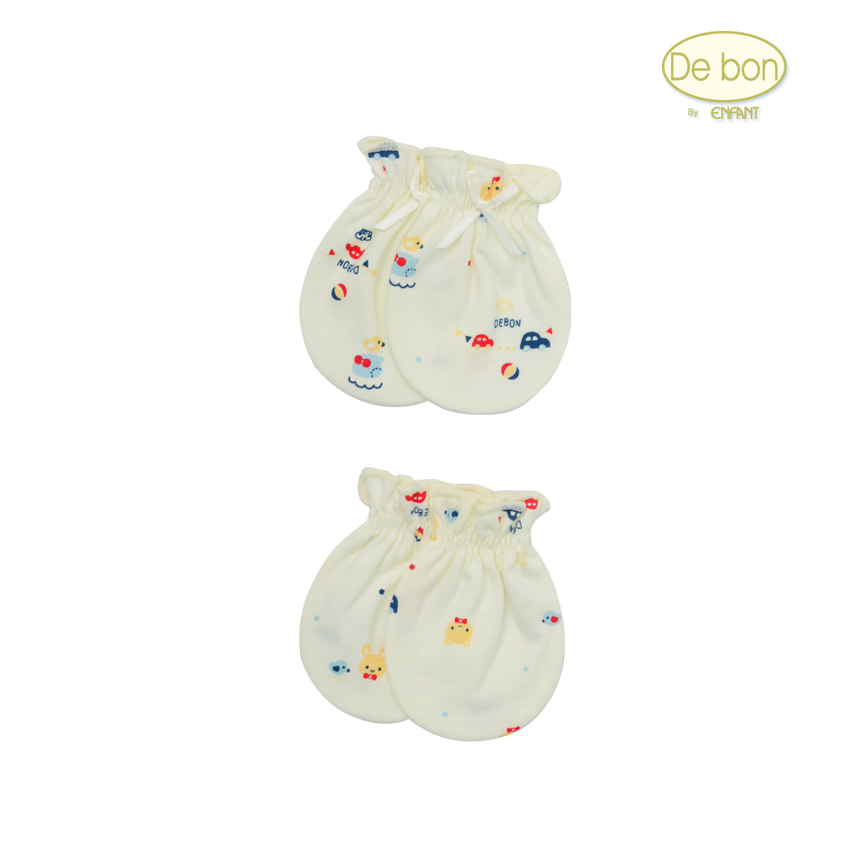 De bon Pure Organic ถุงมือ-ถุงเท้าสำหรับเด็กอ่อน EJ9C30- EJ9C31