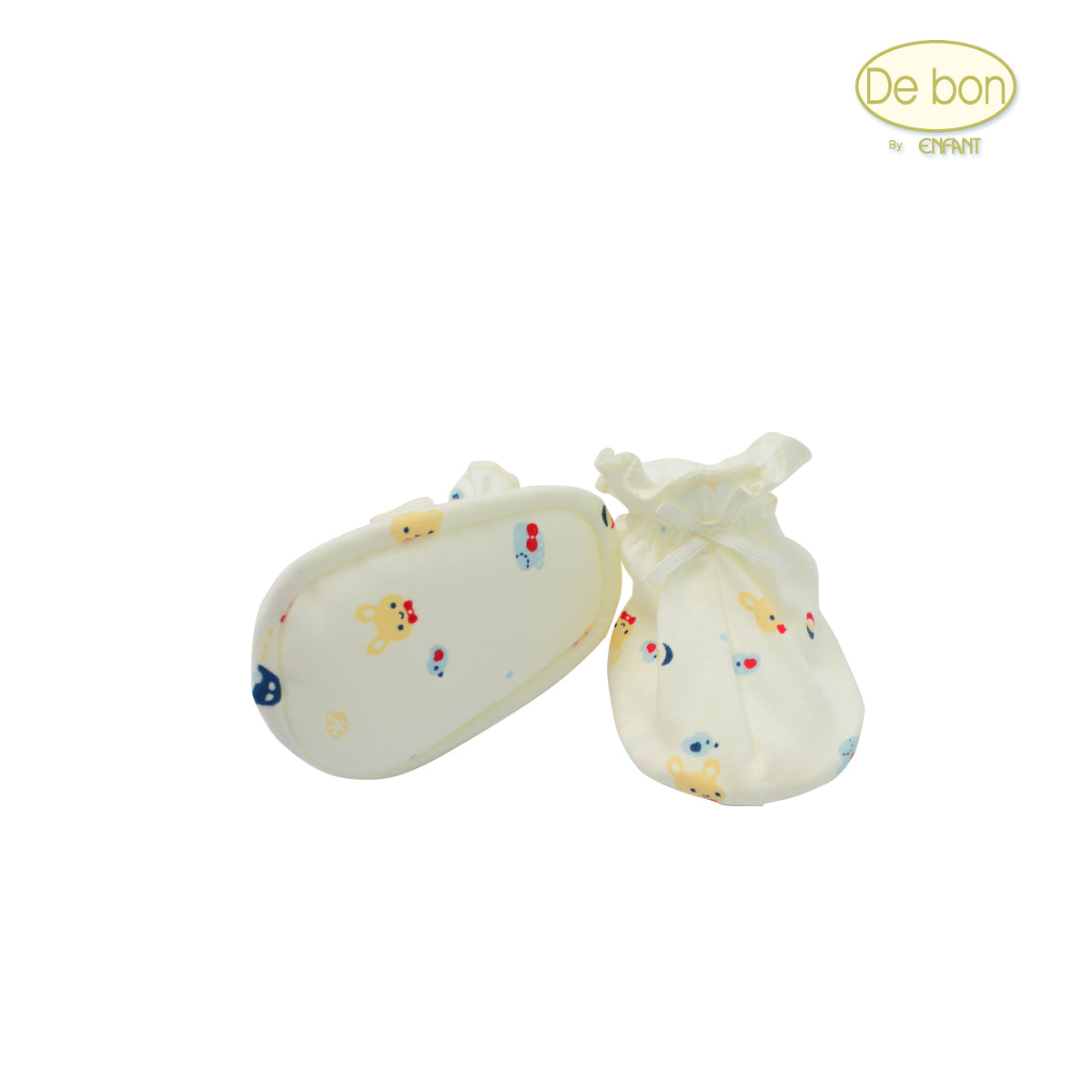 De bon Pure Organic ถุงมือ-ถุงเท้าสำหรับเด็กอ่อน EJ9C30- EJ9C31