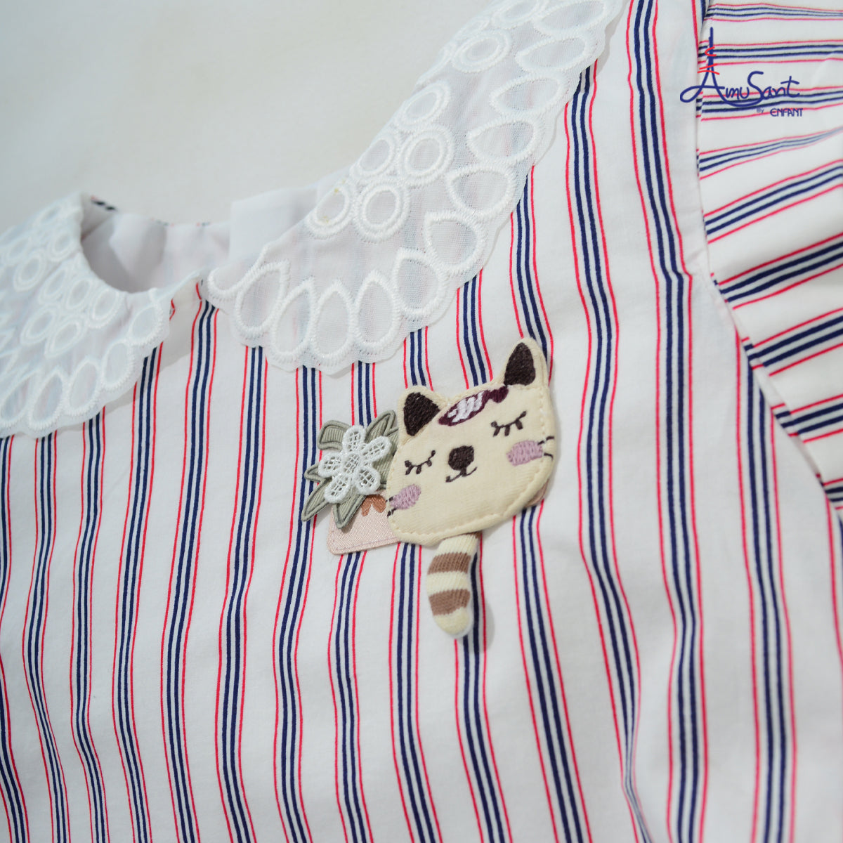 Amusantชุดเดรสเด็กโตแขนกุดสำหรับเด็กหญิง6-14ปี EK7J49