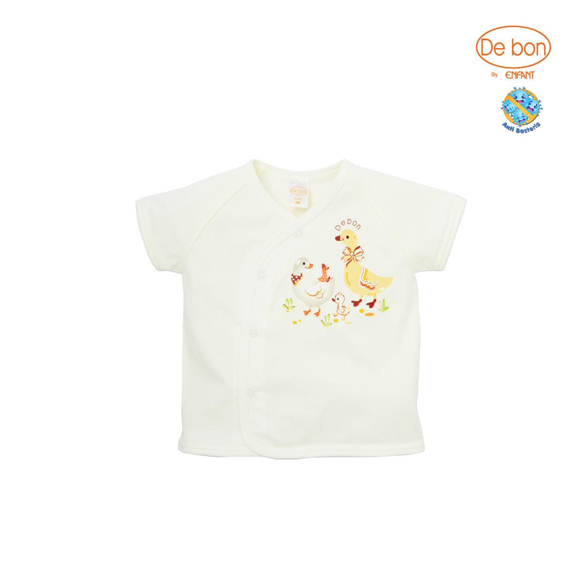 De bon Anti-bacterial เสื้อกระดุมแขนสั้นเด็กอ่อน-6เดือนEP2A75