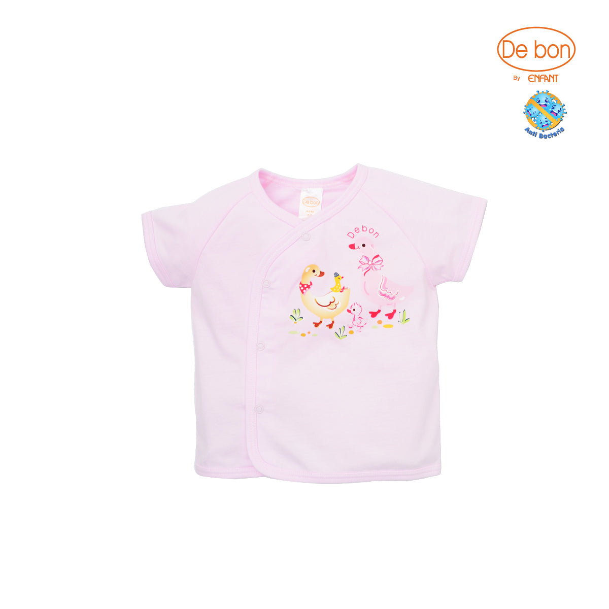 De bon Anti-bacterial เสื้อกระดุมแขนสั้นเด็กอ่อน-6เดือนEP2A75