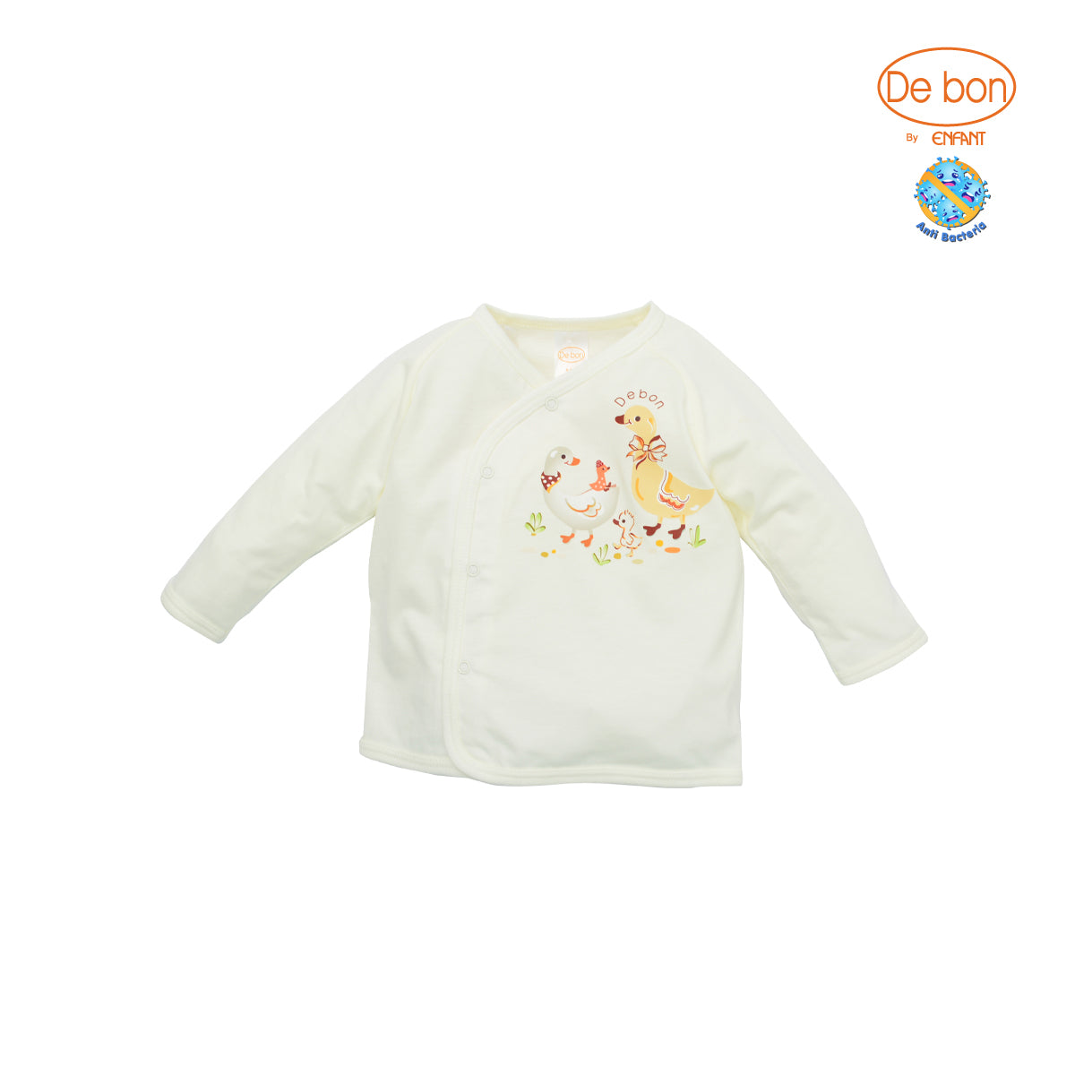 De Bon Anti-bacterial เสื้อSnapแขนยาวเด็กแรกเกิด-6เดือน EP2A77