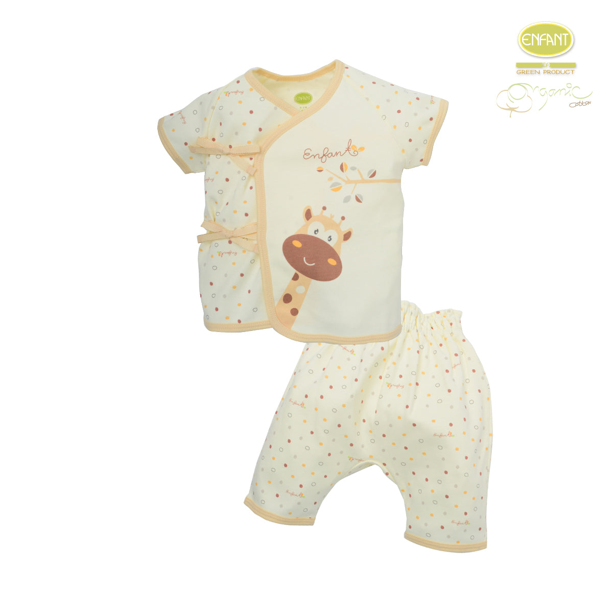 Enfant green เสื้อผูกแขนสั้น-กางเกง ER1R65