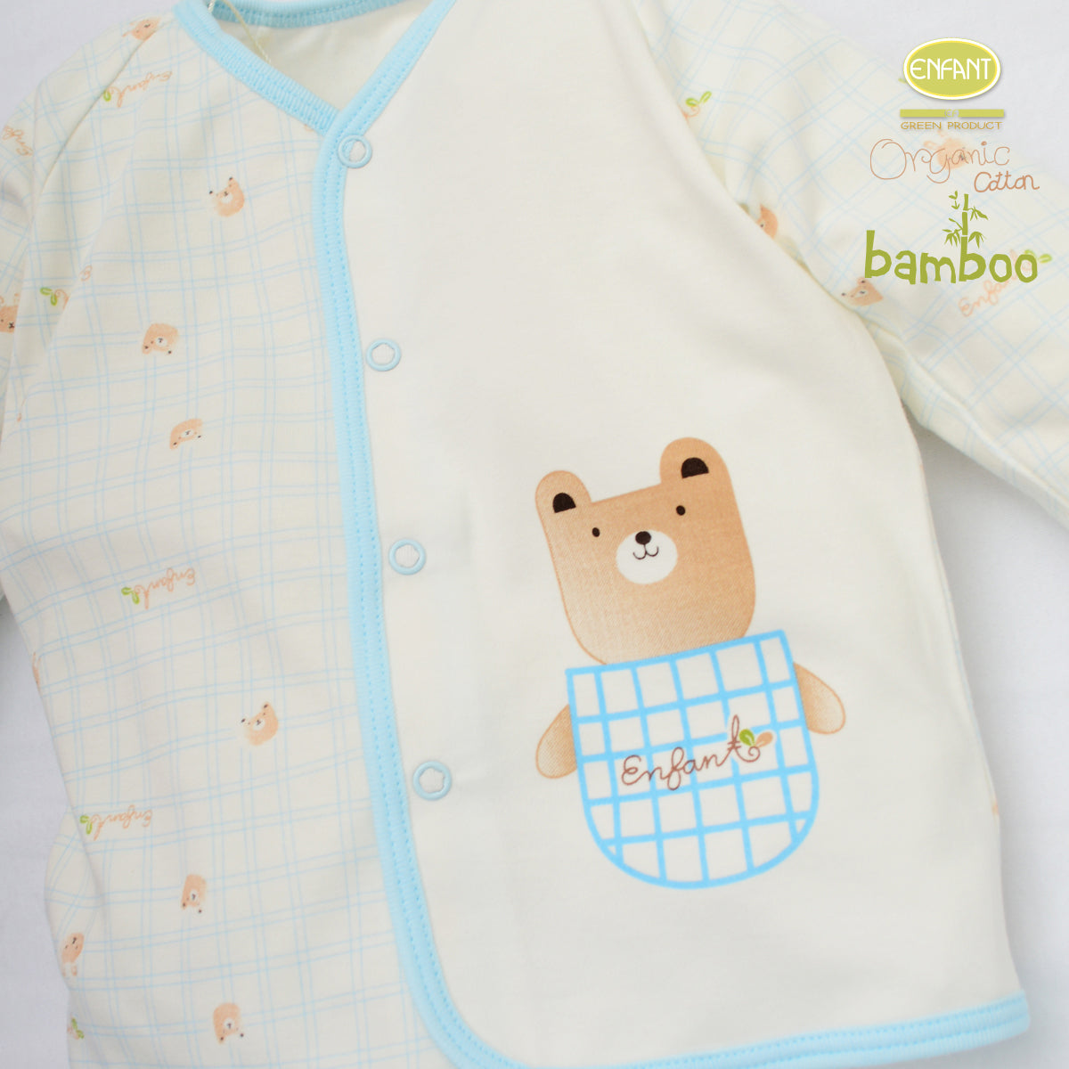 Enfant green Organic cotton bambuเสื้อแขนยาว+กางเกง ER1R76