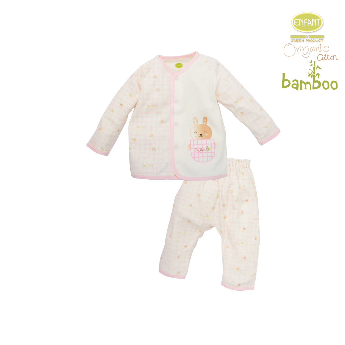 Enfant green Organic cotton bambuเสื้อแขนยาว+กางเกง ER1R76