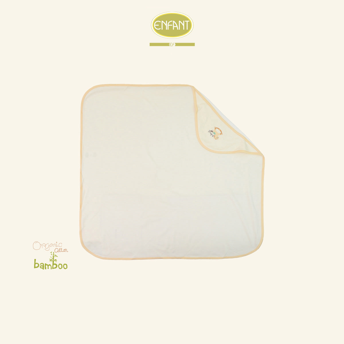 ENFANT ผ้าห่อตัวเด็ก ลายม้าโยกสุดคิวท์ สีครีม ขนาด72X72 ER6S50