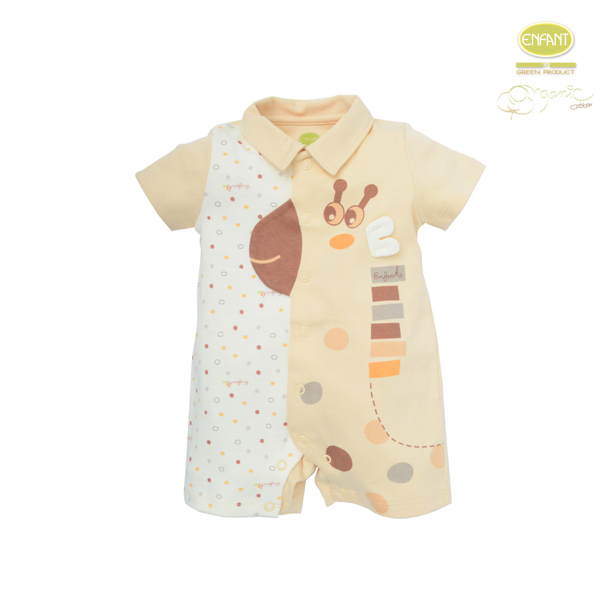 Enfant Green ชุดบอดี้สูทสั้น ลายPolka Dot สำหรับแรกเกิด-1ขวบ ER8R61