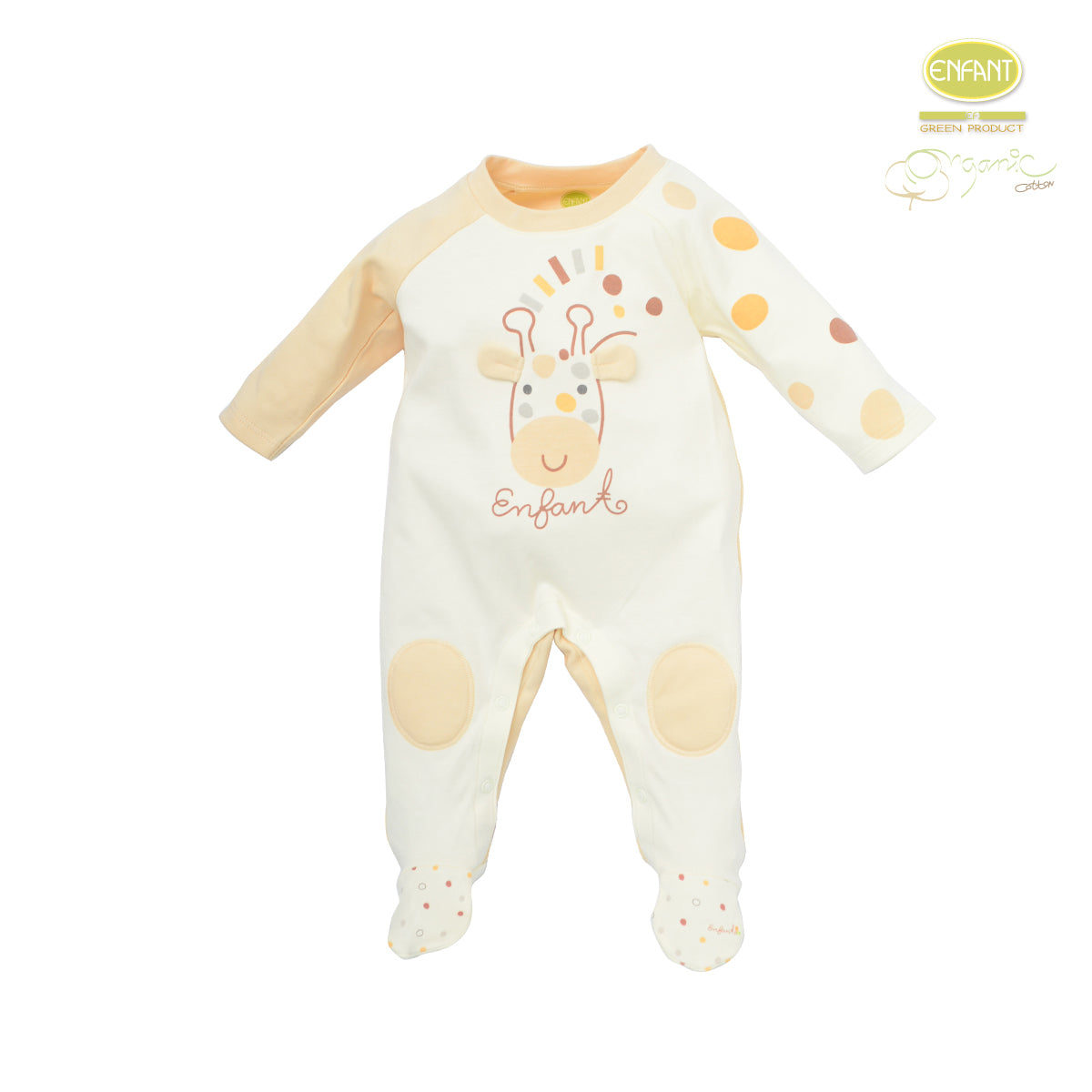 Enfant green ชุดบอดี้สูทคลุมเท้าสำหรับเด็กอ่อน ER8R64