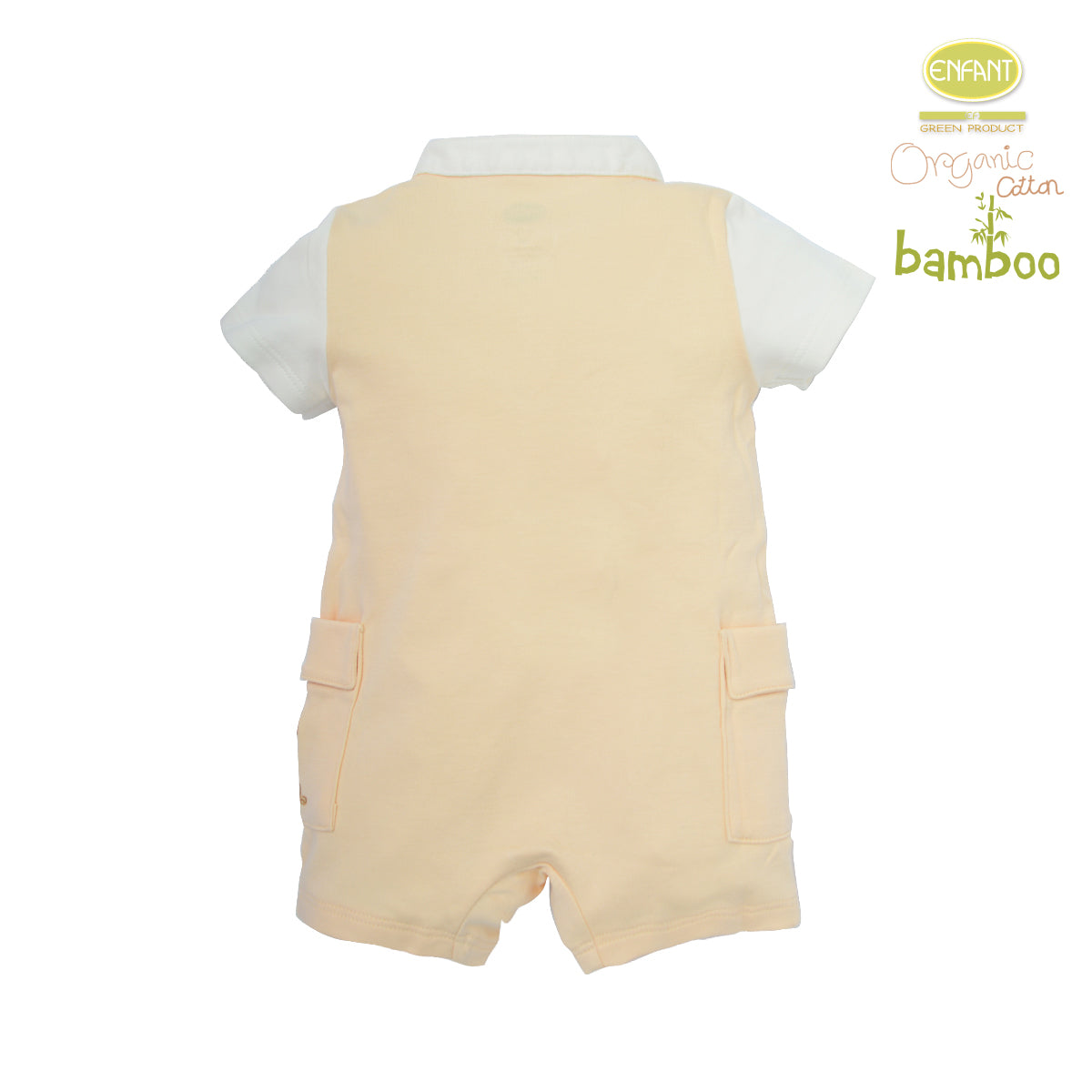 Enfant green Organic cotton Bambuชุดบอดี้สูทเด็กชาย ER8R7