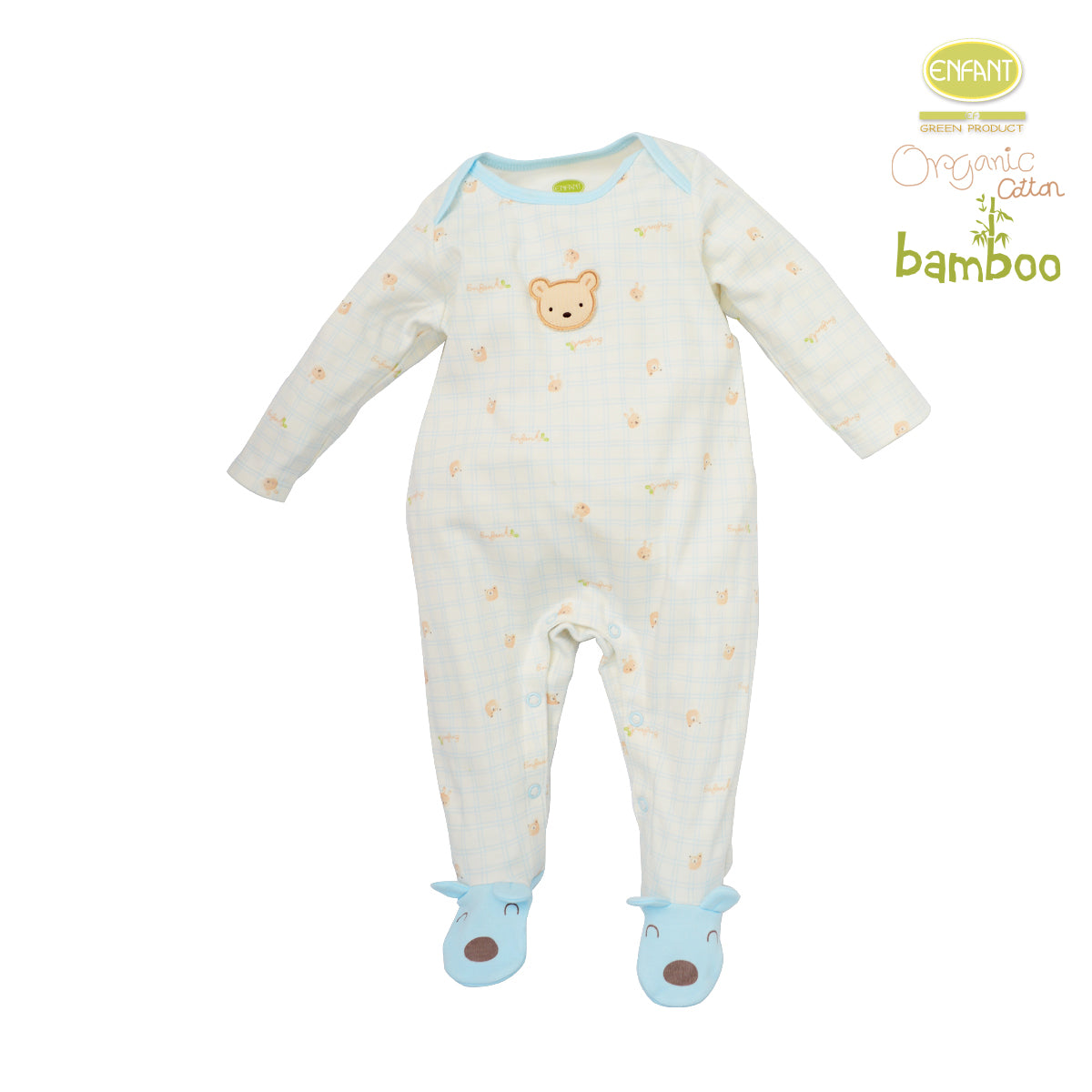 Enfant green Organic cotton Bambuชุดบอดี้สูทเด็กอ่อน ER8R74