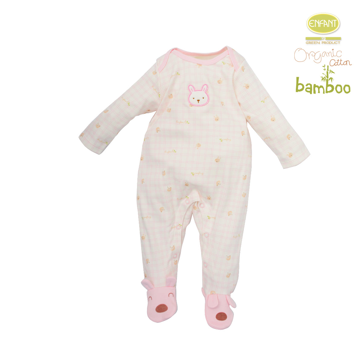Enfant green Organic cotton Bambuชุดบอดี้สูทเด็กอ่อน ER8R74