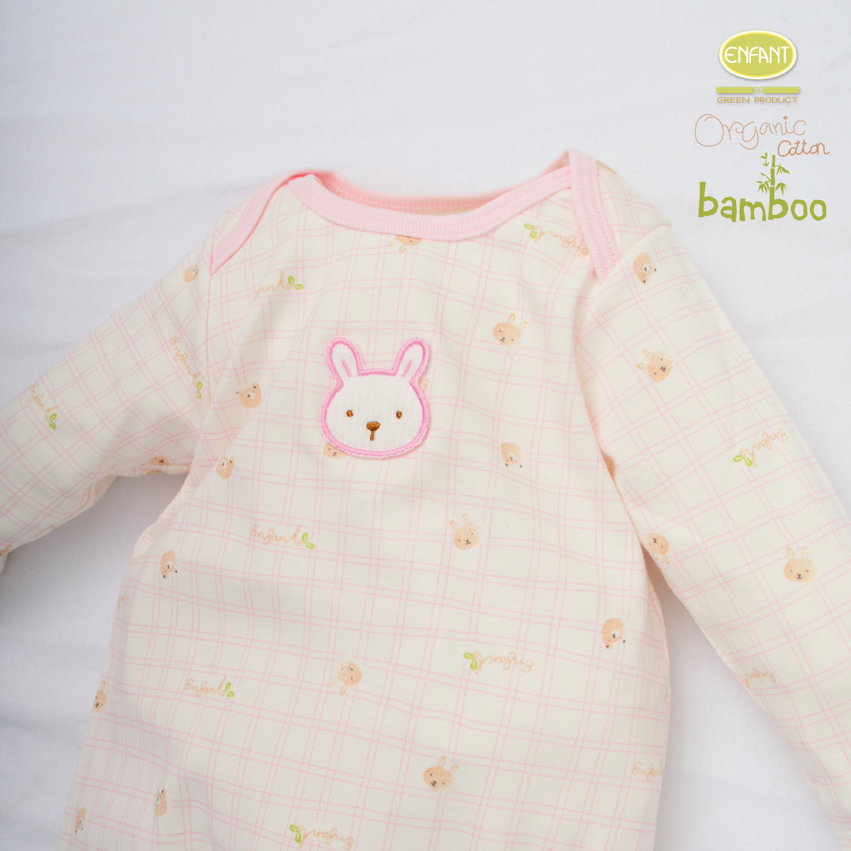 Enfant green Organic cotton Bambuชุดบอดี้สูทเด็กอ่อน ER8R74