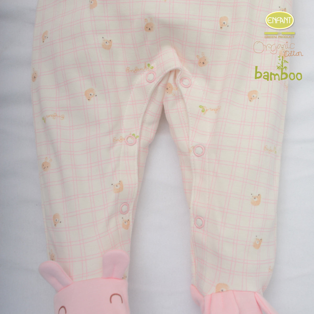 Enfant green Organic cotton Bambuชุดบอดี้สูทเด็กอ่อน ER8R74