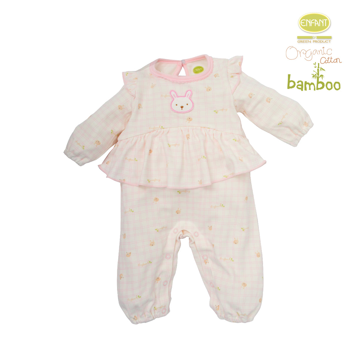 Enfant green Organic cotton Bambuชุดบอดี้สูทเด็กอ่อน ER8R76