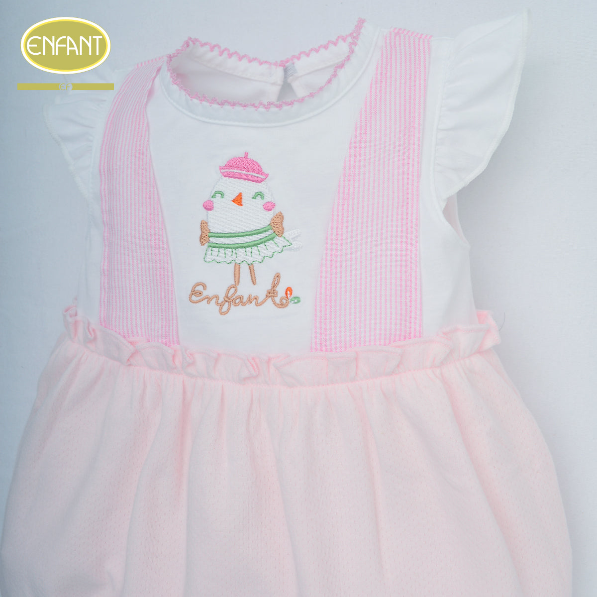 ENFANT ชุดบอดี้สูท แรกเกิด-1ขวบ ลายนกน้อย ชมพู รุ่นER8R92