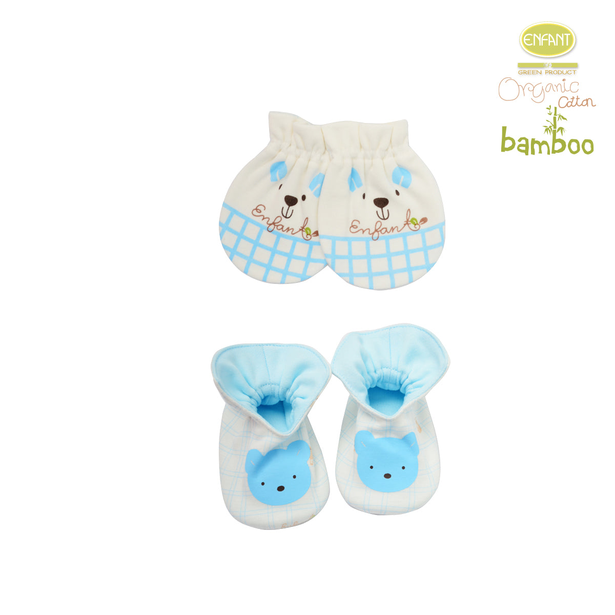 Enfant Green Organic Cotton Bambuถุงมือ-ถุงเท้าเด็กแรกเกิด ER9R70