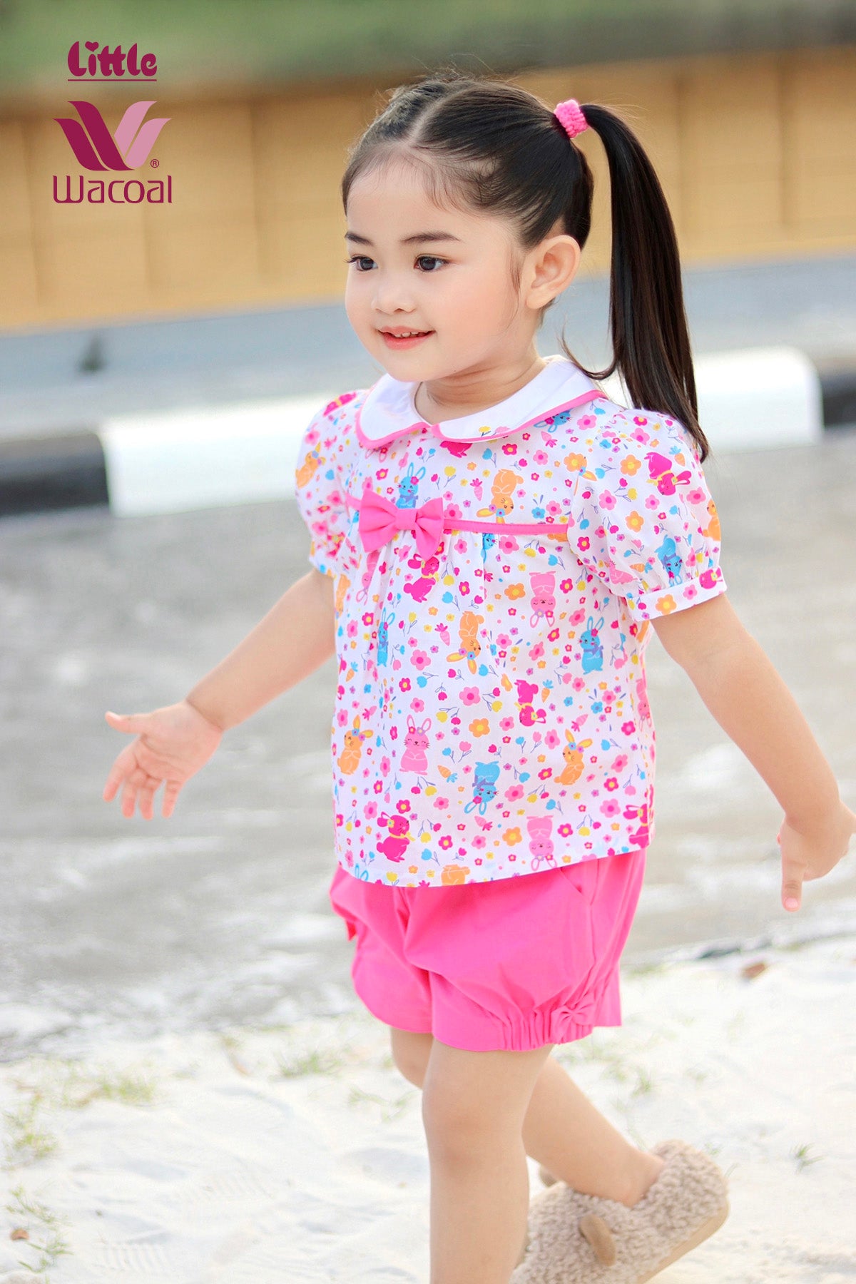 Little Wacoal ชุดเสื้อ-กางเกง สำหรับเด็กโต6เดือน-8ขวบ LB1BC2