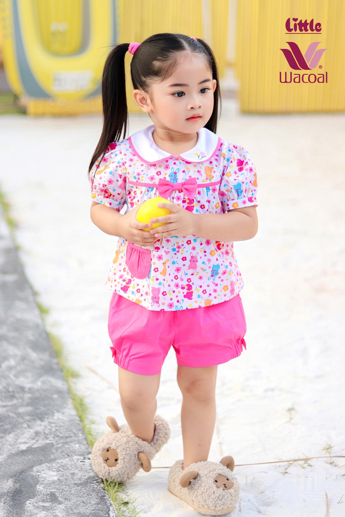 Little Wacoal ชุดเสื้อ-กางเกง สำหรับเด็กโต6เดือน-8ขวบ LB1BC2