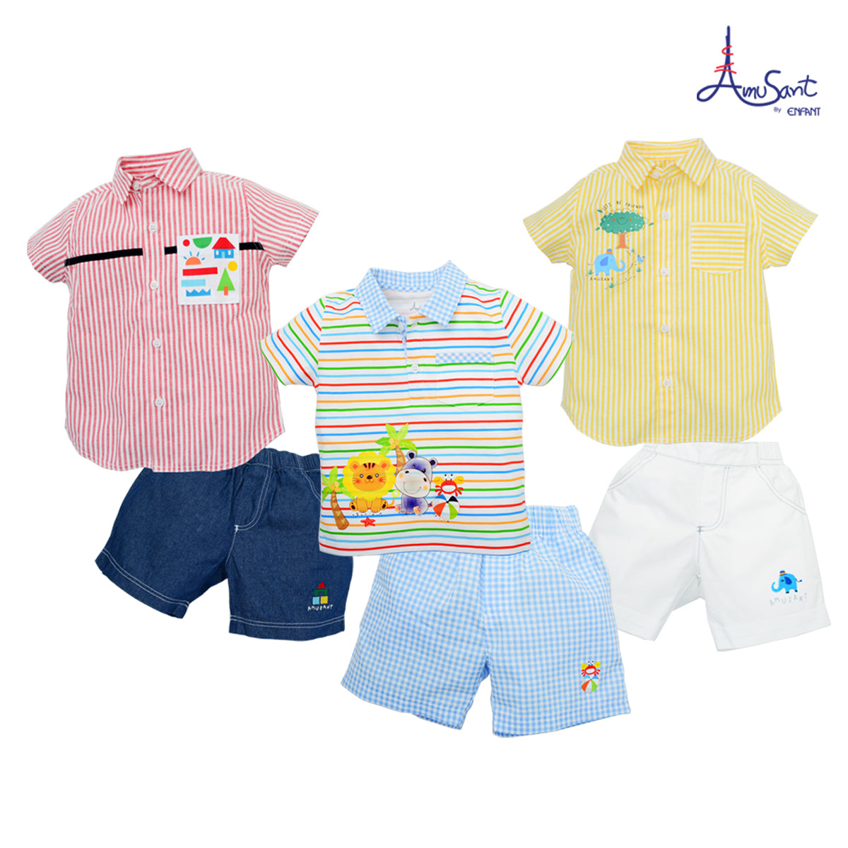 Amusant ชุดเสื้อผ้าเด็กชาย สำหรับ 6 เดือน - 8 ขวบ