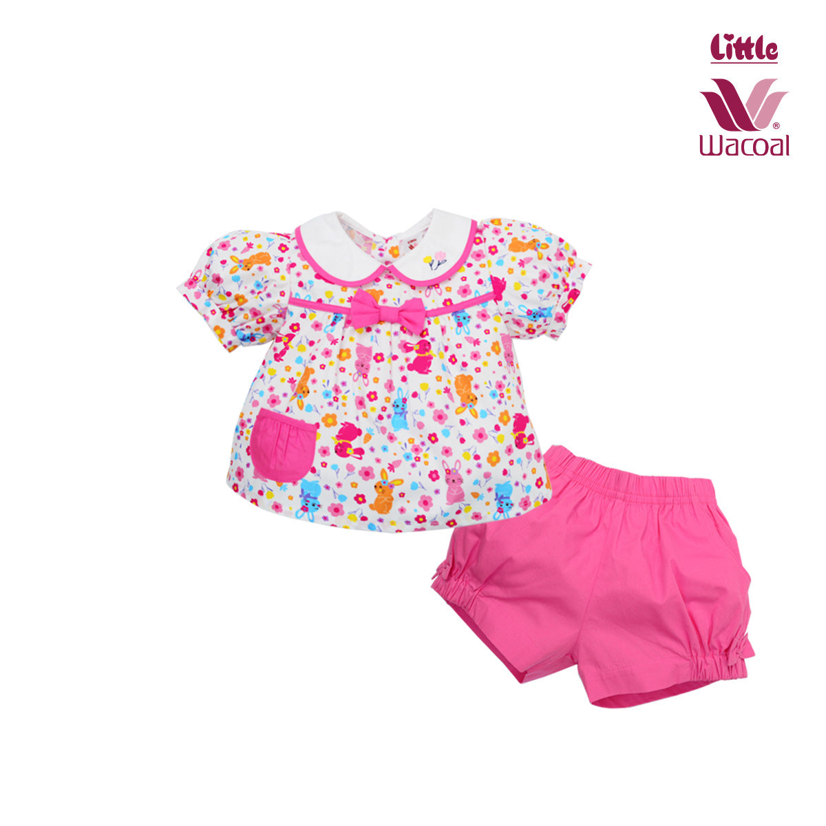 Little Wacoal ชุดเสื้อ-กางเกง สำหรับเด็กโต6เดือน-8ขวบ LB1BC2