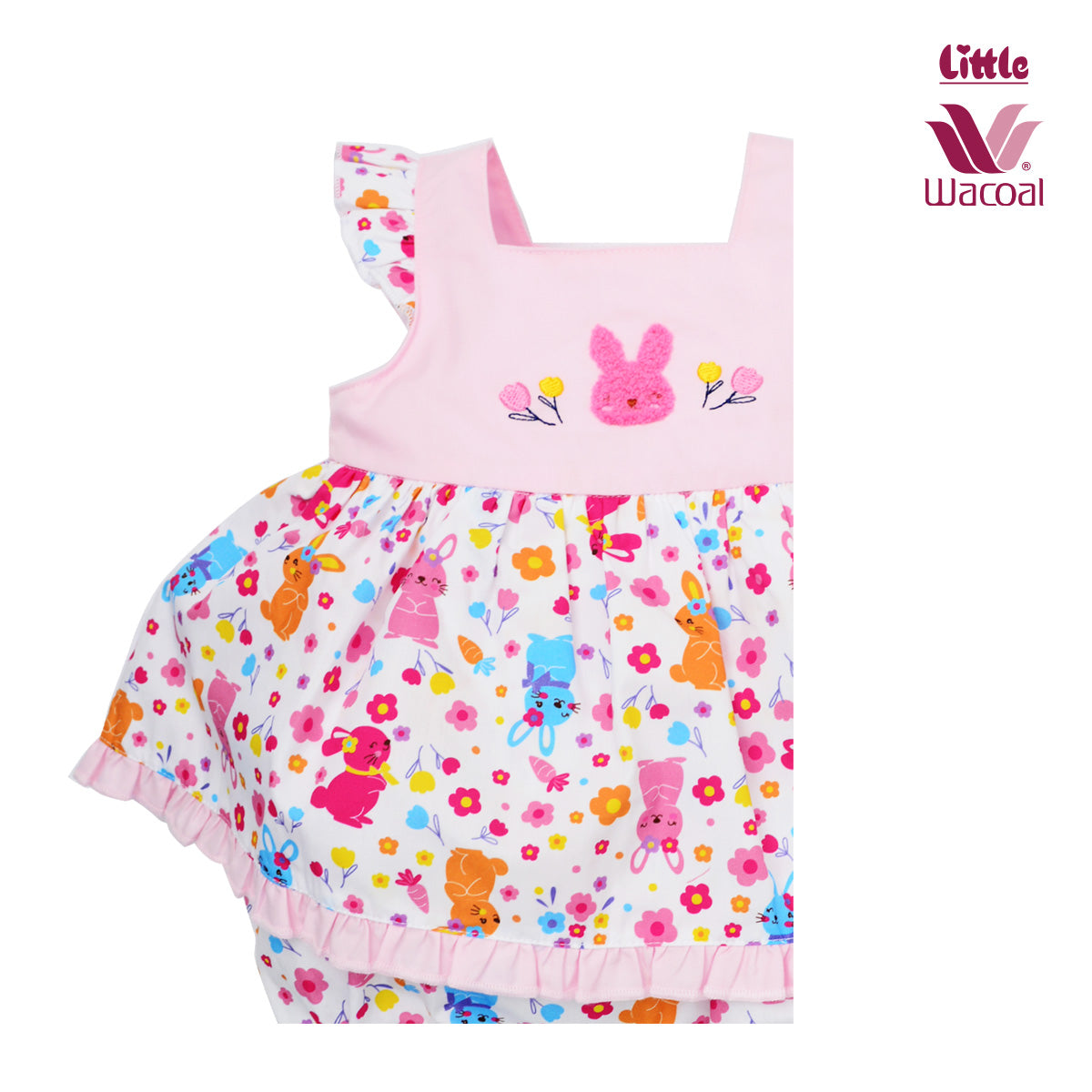 Little Wacoal ชุดบอดี้สูทแขนสั้น สำหรับเด็กแรกเกิด-1ปี LB8BC1