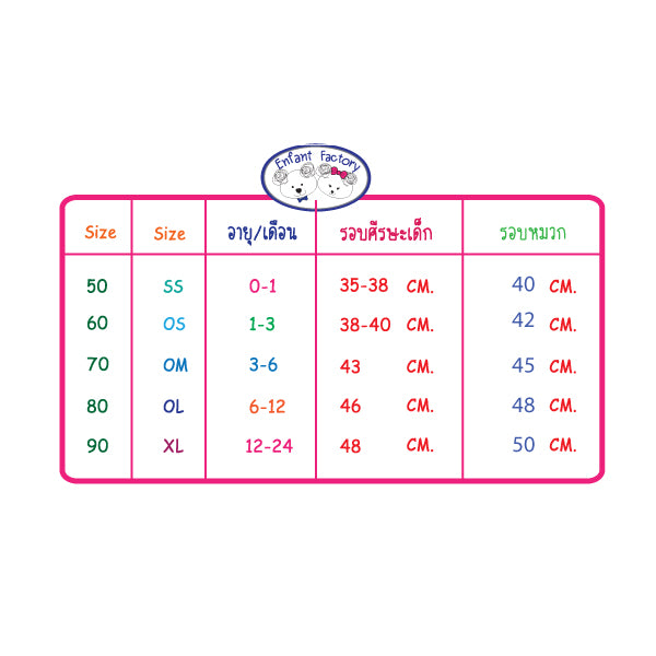 Amusant Sleep Cap หมวกสำหรับเด็กแรกเกิด-6 เดือน