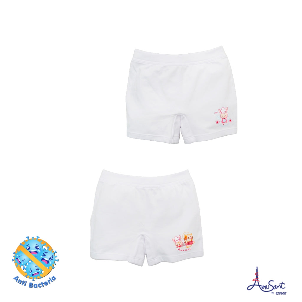Amusant บ๊อกเซอร์เด็กหญิง แอนตี้แบคทีเรีย แพ็ค 2 ตัว EH3F71&EH3G72