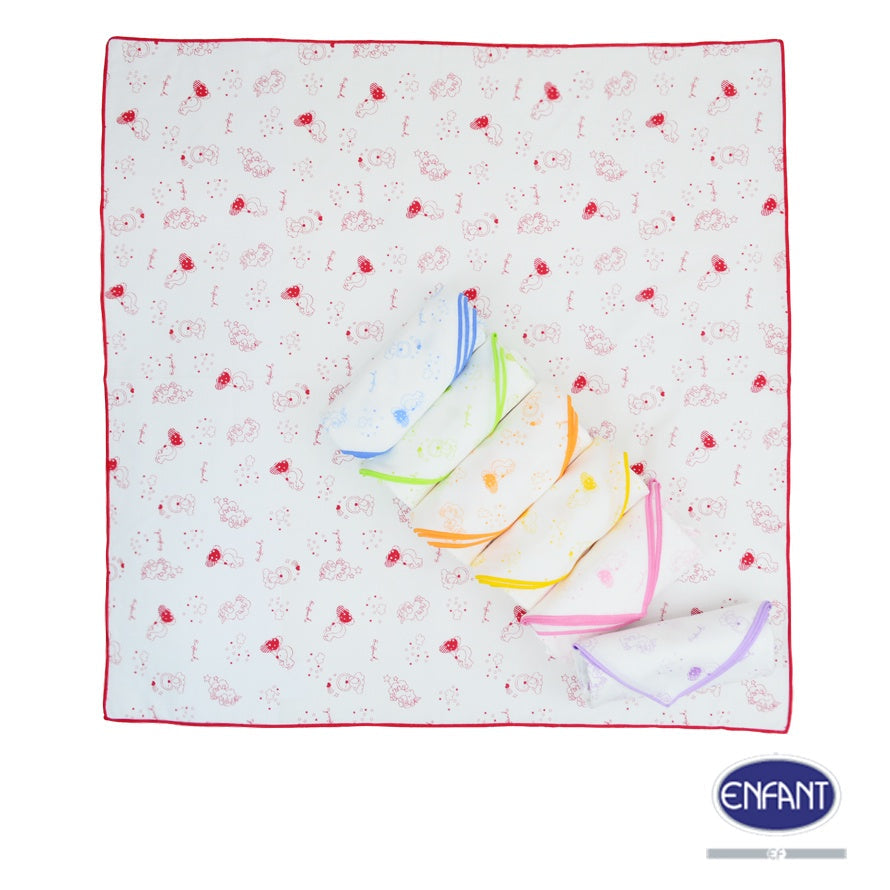 ผ้าอ้อมผ้าสาลูลายยูนิคอร์นและเพื่อนCotton100%ขนาด27x27นิ้ว