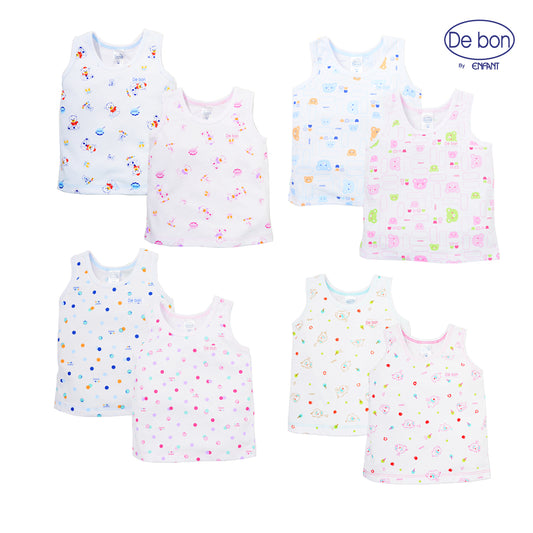 de bon เสื้อกล้าม+กางเกงขาสั้นเด็กอ่อน 4ลาย สำหรับ 3 เดือน - 2 ขวบ EI2AP-EI3AP6