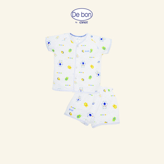 De bon เสื้อกระดุม/เสื้อผูกป้าย/เสื้อกล้าม-กางเกงขาสั้น เด็กเล็กลายหมีขาว  (ขายแยกชิ้น)