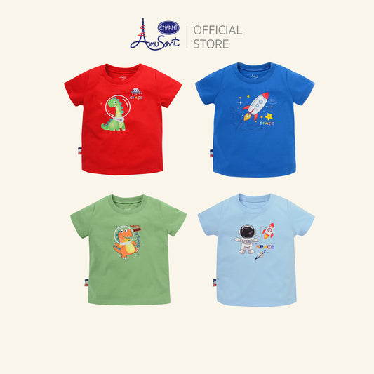 AMUSANT เสื้อยืดลายการ์ตูน (เด็กชาย) 6เดือน-8ปี EH2R10