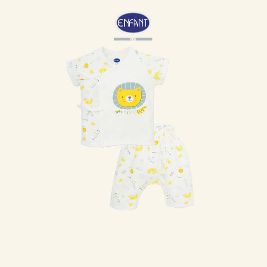 ENFANT ชุดผูกแขนยาว ซาฟารี แรกเกิด-6เดือน รุ่นEB1JS5