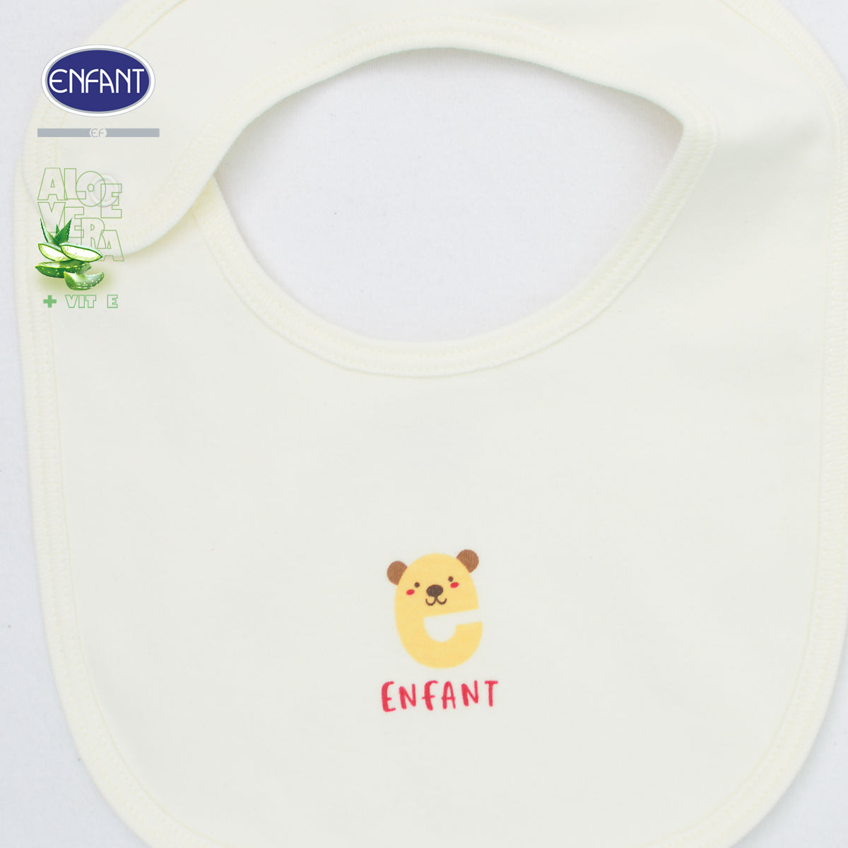 ENFANT ผ้ากันเปื้อนเด็กอ่อน ผ้า Aloe Vera + Vitamin E รุ่น  สีครีม EA5JQ0