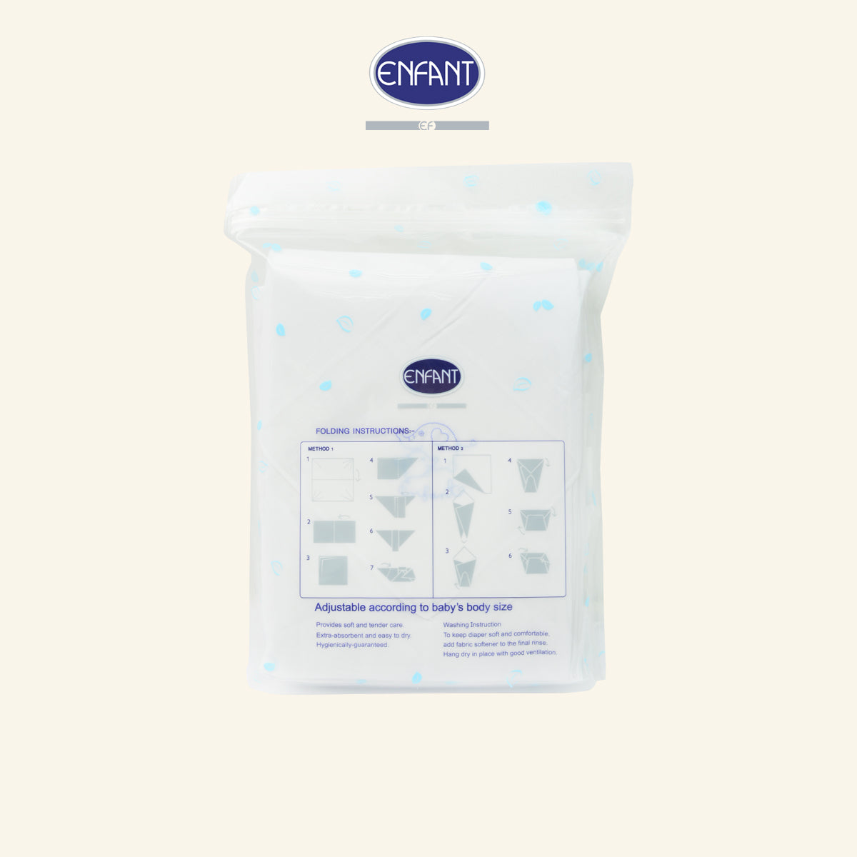 Enfant ผ้าอ้อมผ้าสาลู Cotton 100% ขนาด27x27นิ้ว EA7EE5, EA7GG4
