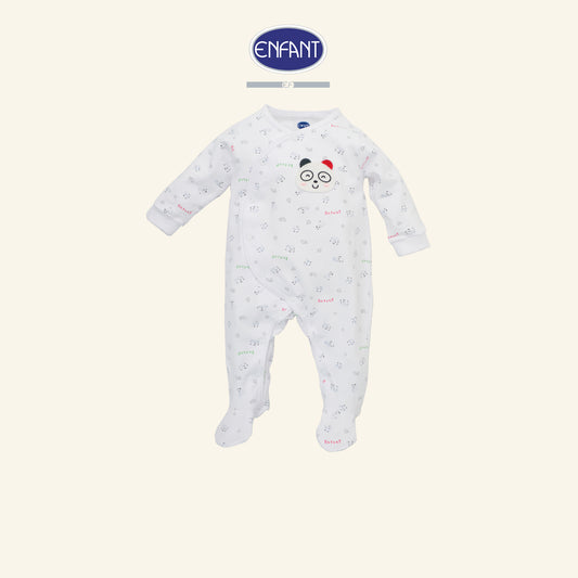 ENFANT ชุดบอดี้สูทเด็กอ่อนแขนยาวสำหรับแรกเกิด-6เดือน ลายแพนด้า รุ่นEB8JM4
