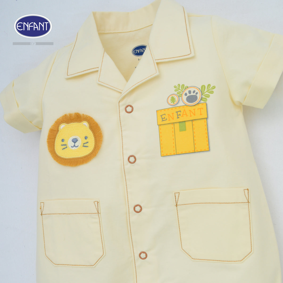 ENFANT ชุดบอดี้สูทสิงโต 3เดือน-2ขวบ ซาฟารี รุ่นEB8JS3