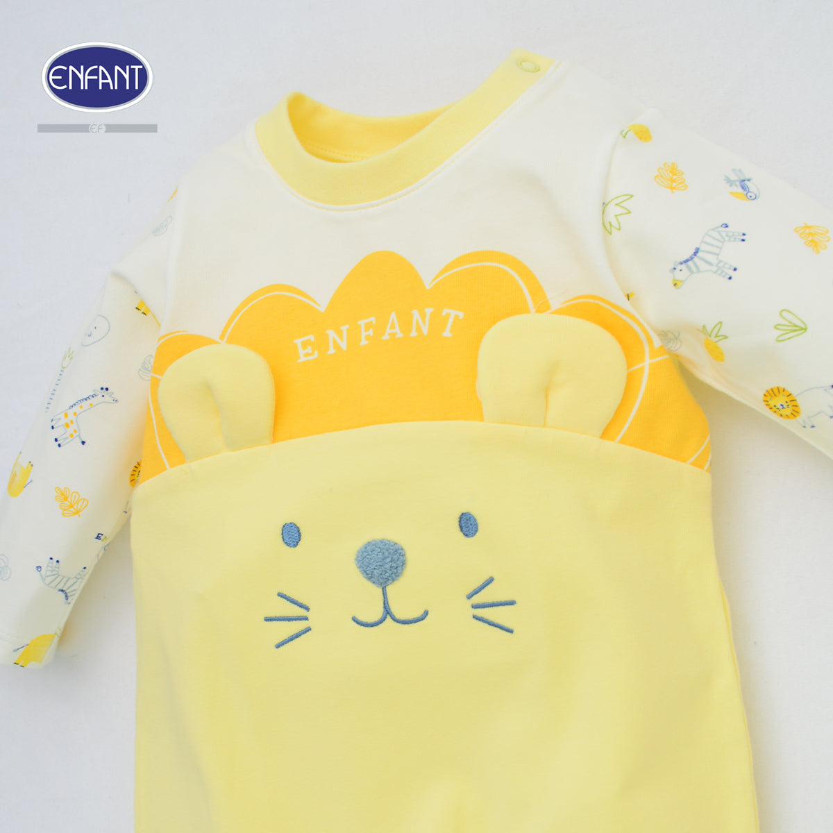 ENFANT ชุดบอดี้สูทสิงโต แขนยาว ซาฟารี แรกเกิด-6เดือน รุ่นEB8JS4