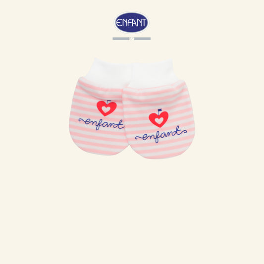 ENFANT ถุงมือ-ถุงเท้า ลายทหารเรือ ชมพู-ฟ้า ฟรีไซซ์ รุ่นEB9JP0-EB9JP1