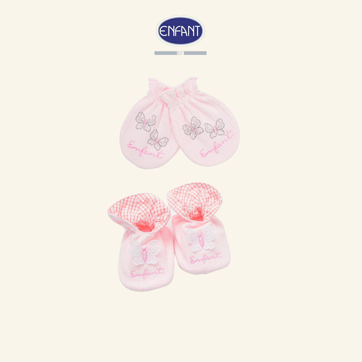 ENFANT ถุงมือ-ถุงเท้า ฟรีไซซ์ (ขายแยกชิ้น) ฟ้า-ชมพู EA9JX0, EA9JX1